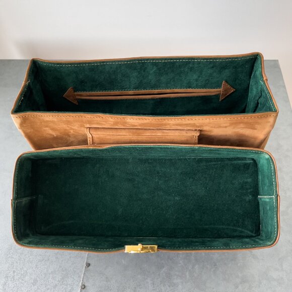 MAUD FRIZON Rare Nubuk Suede Box Handbag - Picture 10 of 11